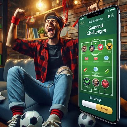 football fan celebrating in front of a smartphone